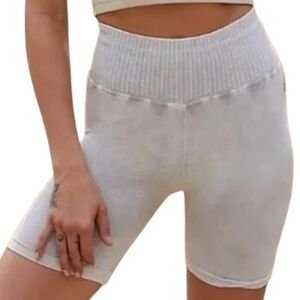 FP Movement Good Karma Ruched Biker Shorts Ice Grey High Rise Sporty XS/S NWOT